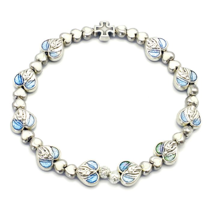 瓜达卢佩圣母弹性念珠手链 - 配意大利配件 Catholic religious art