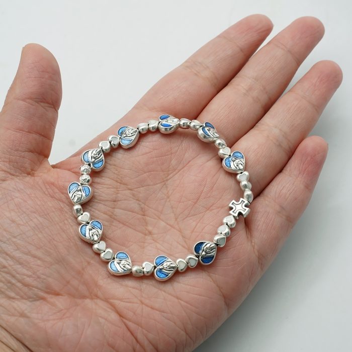 瓜达卢佩圣母弹性念珠手链 - 配意大利配件 Catholic religious art