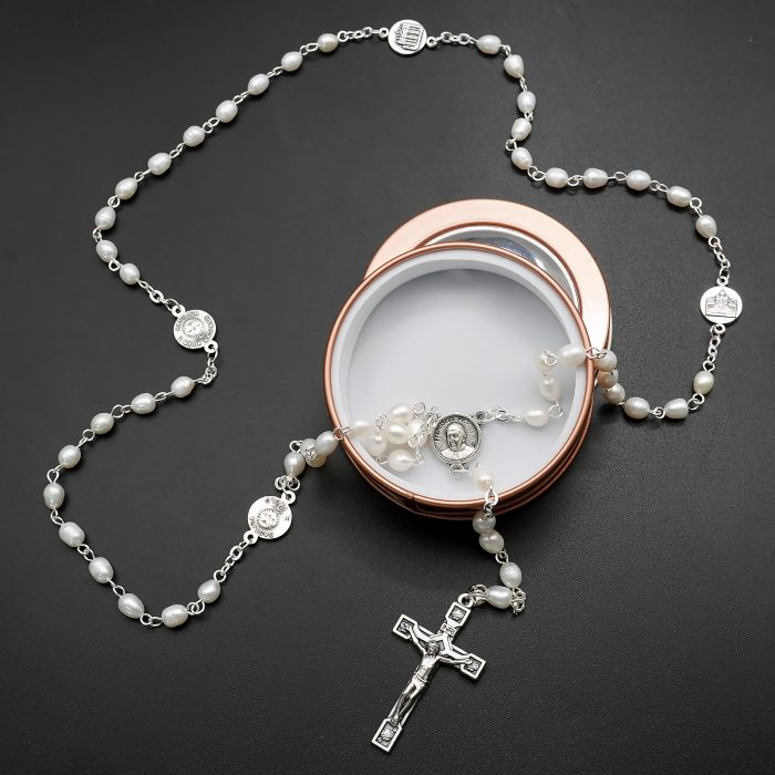 玫瑰念珠-四大殿-教宗方济各-圣伯多禄大殿-6mm Catholic religious art