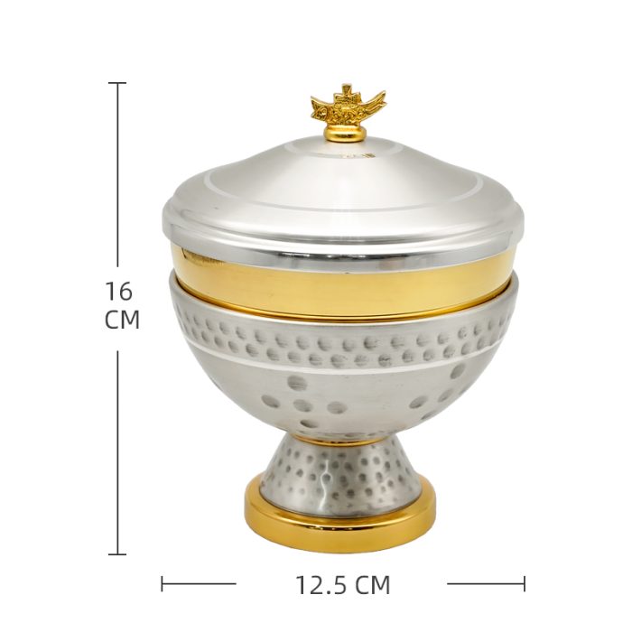 【现货】锤纹圣爵 - 高18厘米圣爵圣体盒套装铜镀24k金意大利进口神父弥撒用YS杯子组合 Catholic religious art