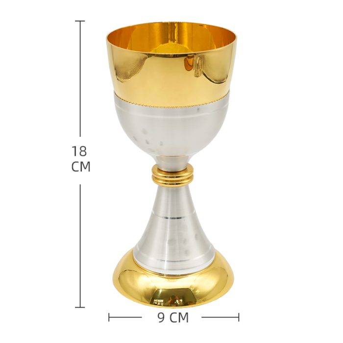 【现货】锤纹圣爵 - 高18厘米圣爵圣体盒套装铜镀24k金意大利进口神父弥撒用YS杯子组合 Catholic religious art
