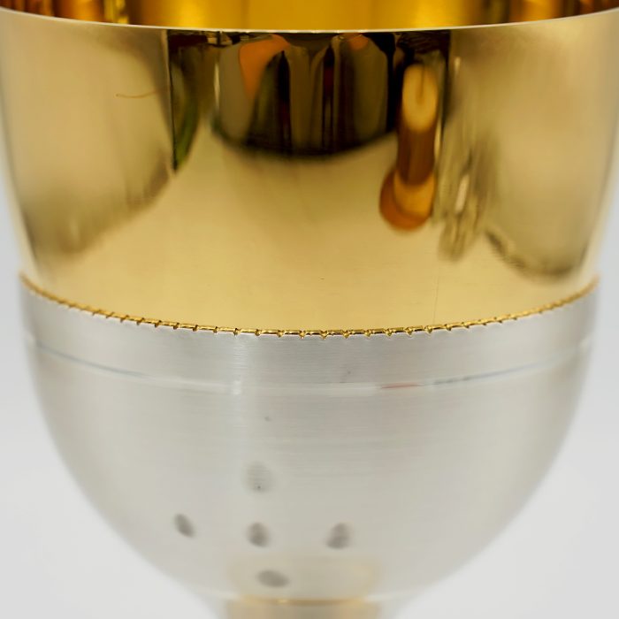 【现货】锤纹圣爵 - 高18厘米圣爵圣体盒套装铜镀24k金意大利进口神父弥撒用YS杯子组合 Catholic religious art