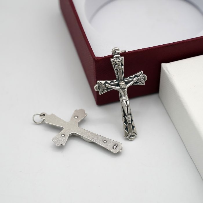 DIY十字架-念珠配件-锌合金-4.3x2.7cm Catholic religious art