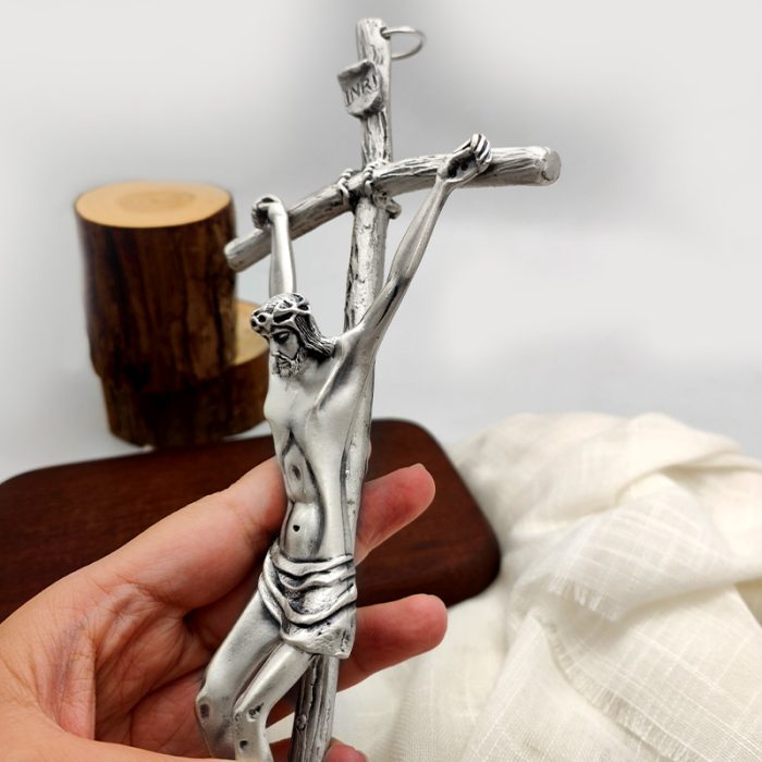 十字架-权杖-锌合金-张开手臂圣尸-28.5x12cm Catholic religious art