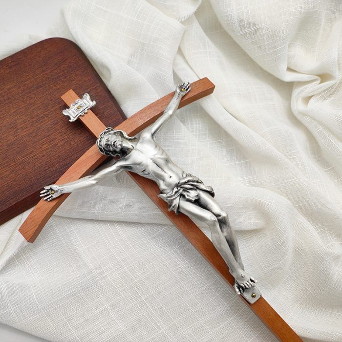 十字架-基督-胡桃木合金圣尸-38x18.2cm Catholic religious art