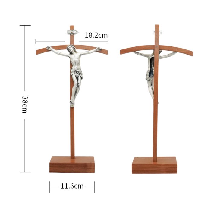 十字架-基督-胡桃木合金圣尸-38x18.2cm Catholic religious art