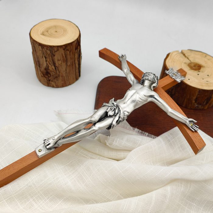 十字架-基督-胡桃木合金圣尸-38x18.2cm Catholic religious art