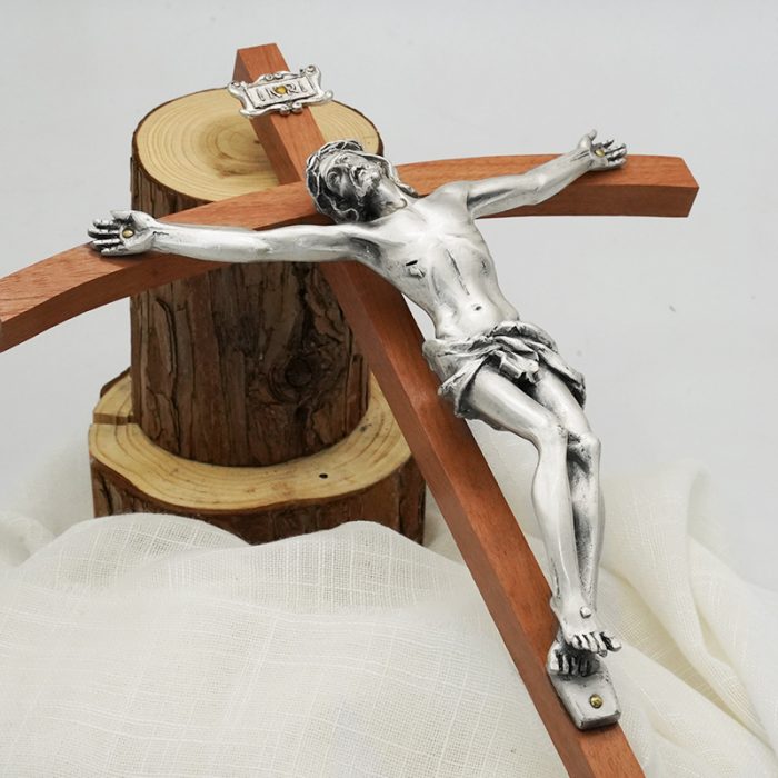十字架-基督-胡桃木合金圣尸-38x18.2cm Catholic religious art
