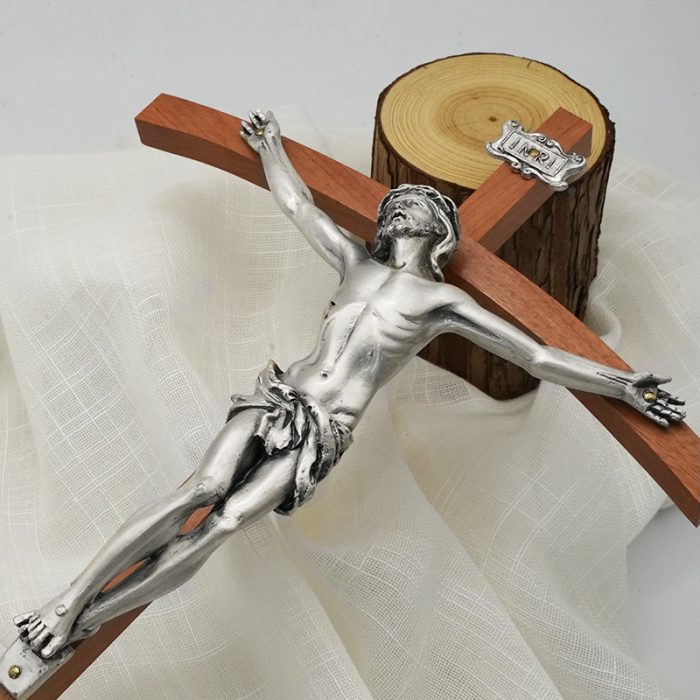 十字架-基督-胡桃木合金圣尸-38x18.2cm Catholic religious art