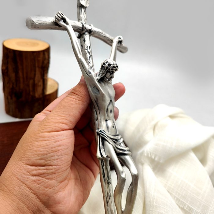 十字架-权杖-锌合金-张开手臂圣尸-28.5x12cm Catholic religious art