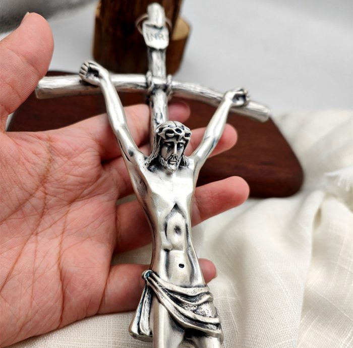 十字架-权杖-锌合金-张开手臂圣尸-28.5x12cm Catholic religious art