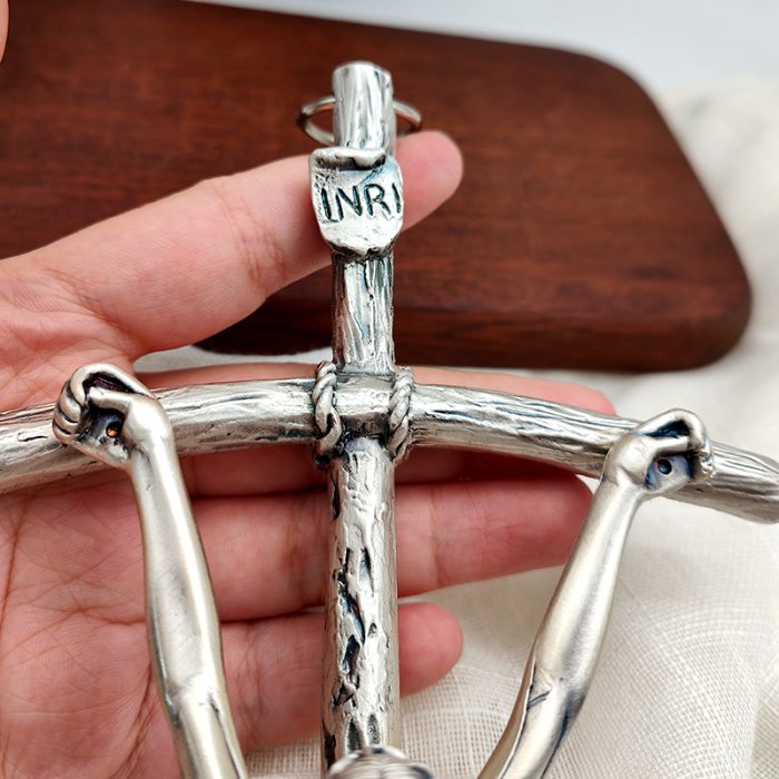 十字架-权杖-锌合金-张开手臂圣尸-28.5x12cm Catholic religious art