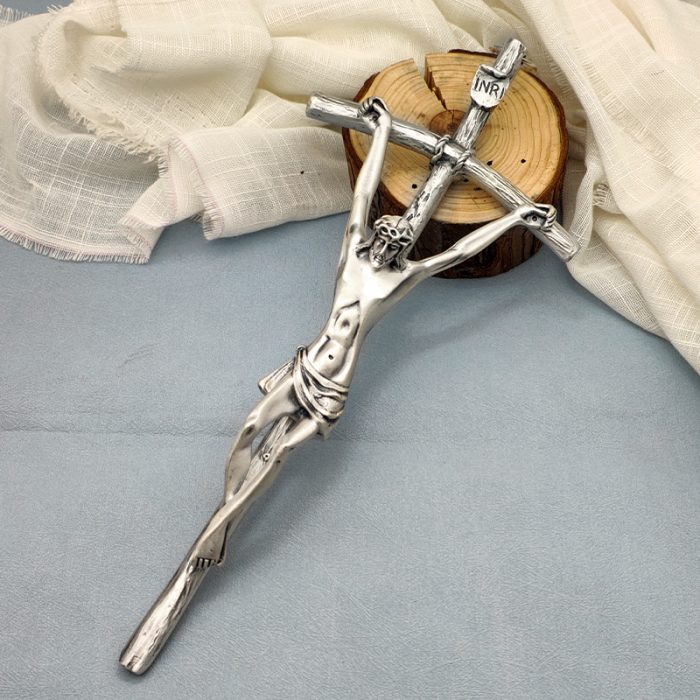 十字架-权杖-锌合金-张开手臂圣尸-28.5x12cm Catholic religious art