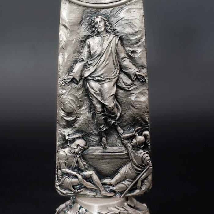 十字架-耶稣圣容-锌合金-银色-19.5x10.5cm Catholic religious art