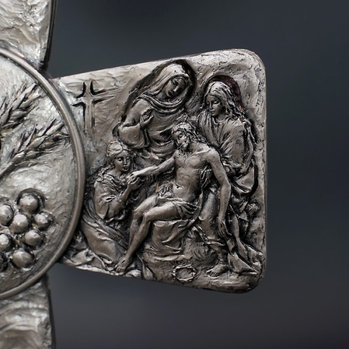 十字架-圣体-锌合金-银色-19.5x10.5cm Catholic religious art
