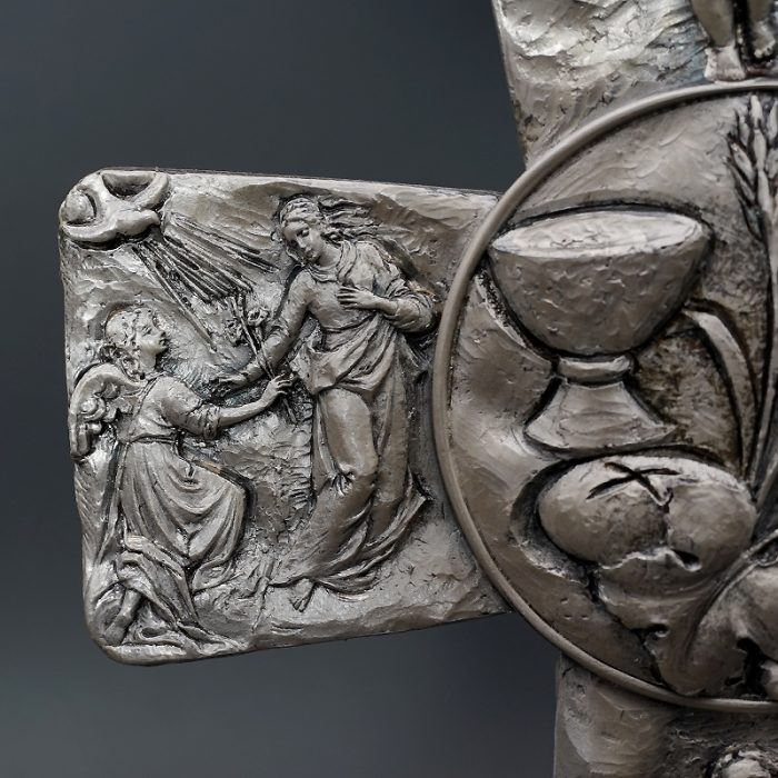十字架-圣体-锌合金-银色-19.5x10.5cm Catholic religious art