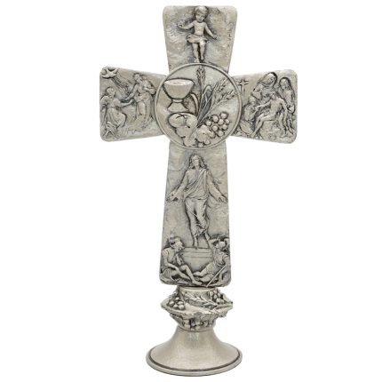十字架-圣体-锌合金-银色-19.5x10.5cm