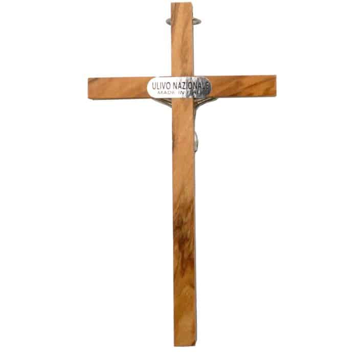十字架-橄榄木制-锌合金圣尸-13x7.5cm Catholic religious art