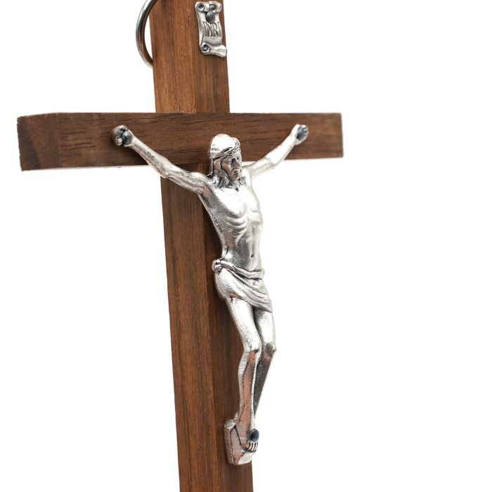 十字架-基督-胡桃木制-锌合金-17x9cm Catholic religious art