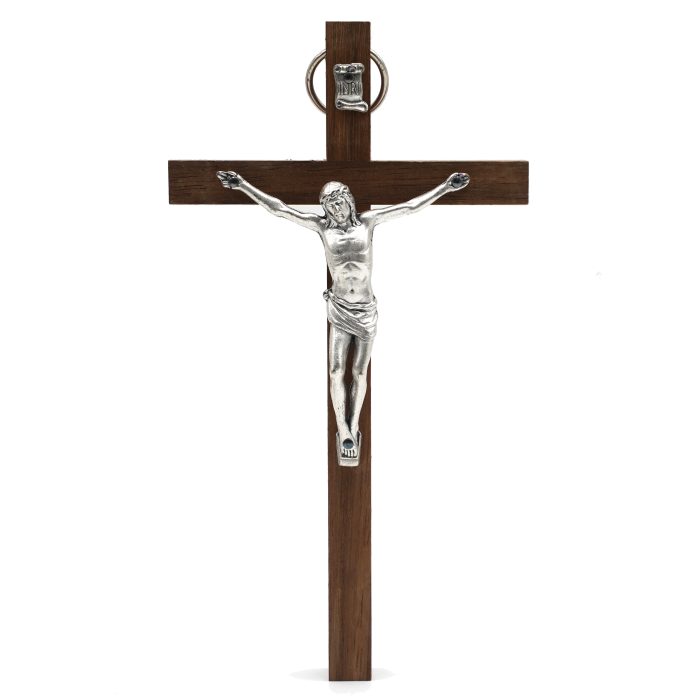 十字架-基督-胡桃木制-锌合金-17x9cm Catholic religious art