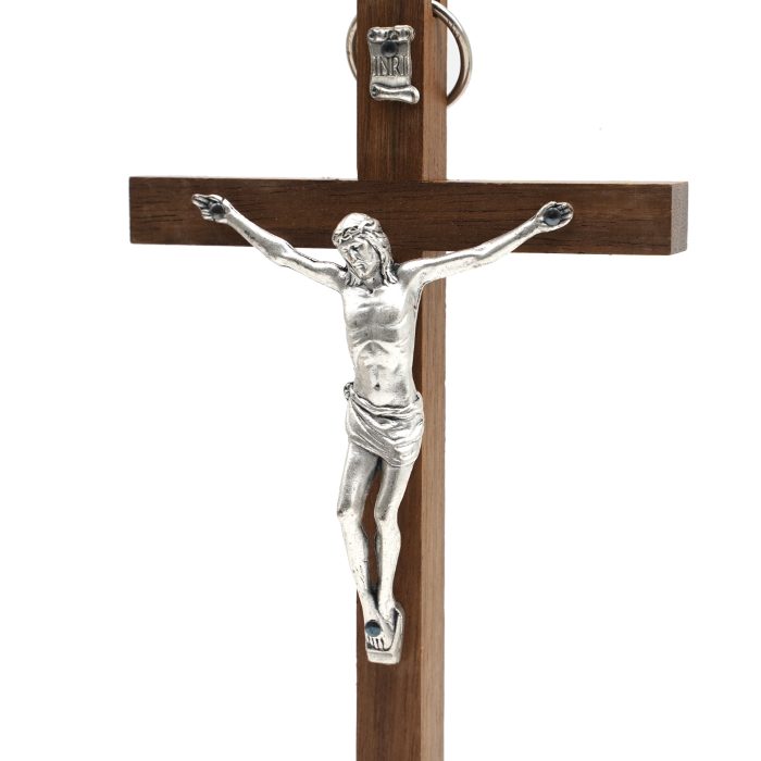 十字架-基督-胡桃木制-锌合金-17x9cm Catholic religious art