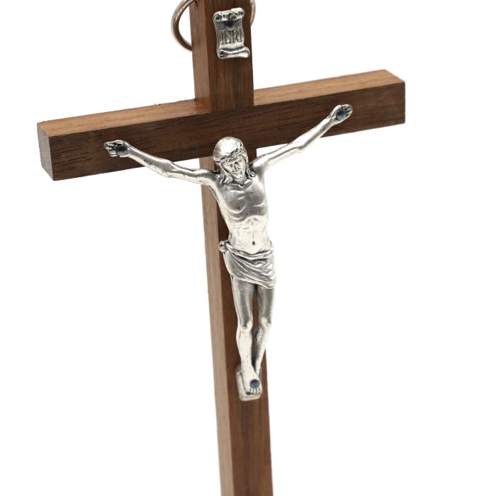 十字架-基督-胡桃木制-锌合金-17x9cm Catholic religious art
