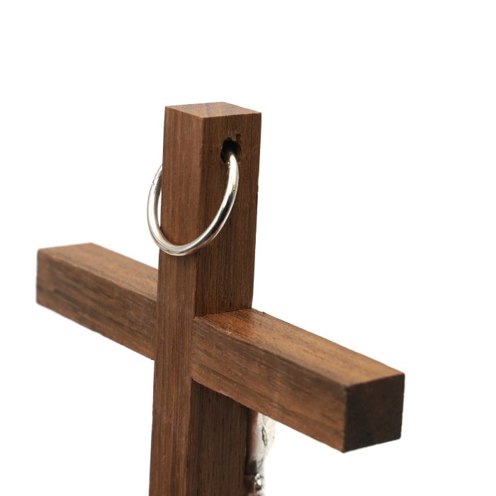 十字架-基督-胡桃木制-锌合金-17x9cm Catholic religious art
