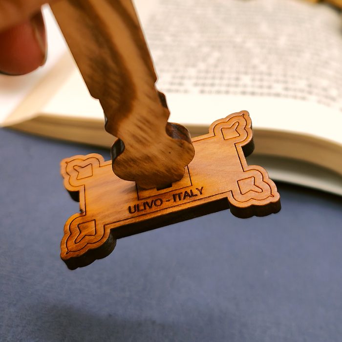 十字架-四福音圣-橄榄木制带底座-11x7.5cm Catholic religious art