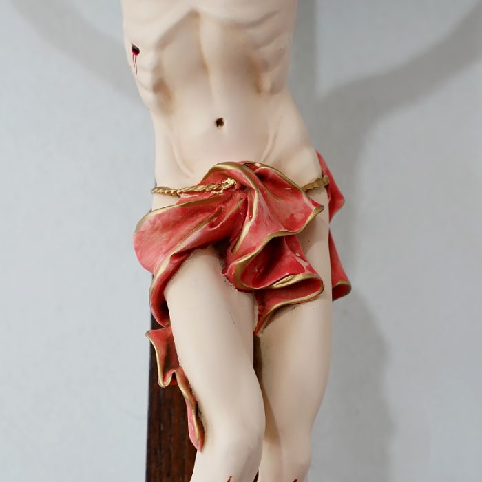 十字架-基督-白蜡木染色带圣尸-68x39cm Catholic religious art