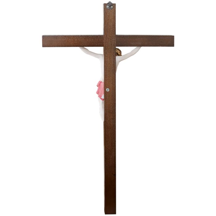 十字架-基督-白蜡木染色带圣尸-68x39cm Catholic religious art