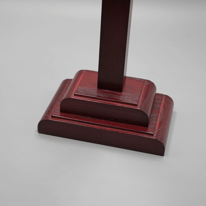 十字架-救世主-白蜡木染色带圣尸底座-54x27cm Catholic religious art