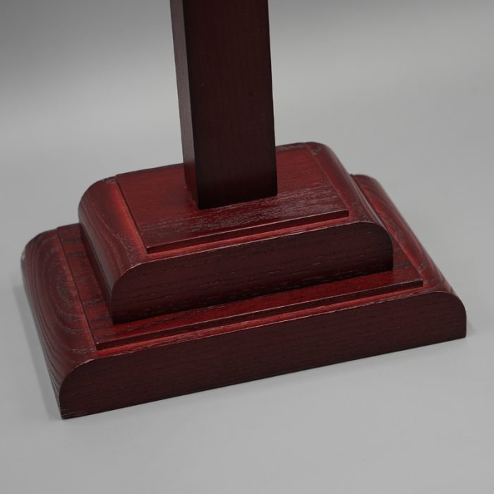 十字架-救世主-白蜡木染色带圣尸底座-54x27cm Catholic religious art