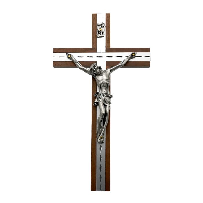 十字架-基督-胡桃木-20.3x11cm Catholic religious art