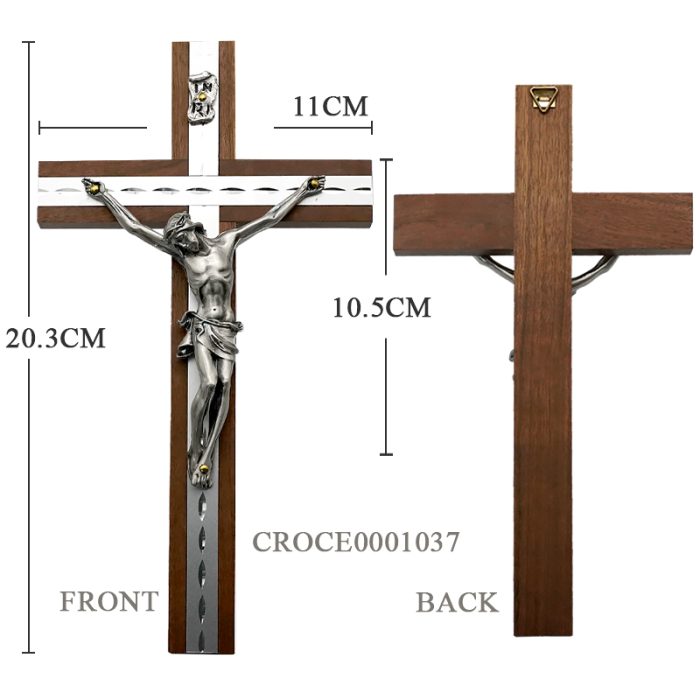 十字架-基督-胡桃木-20.3x11cm Catholic religious art