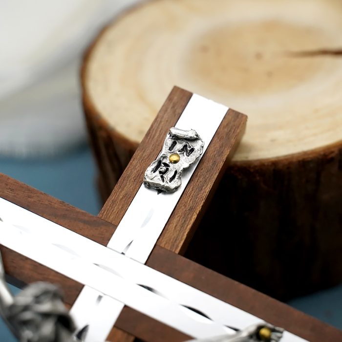 十字架-基督-胡桃木-20.3x11cm Catholic religious art