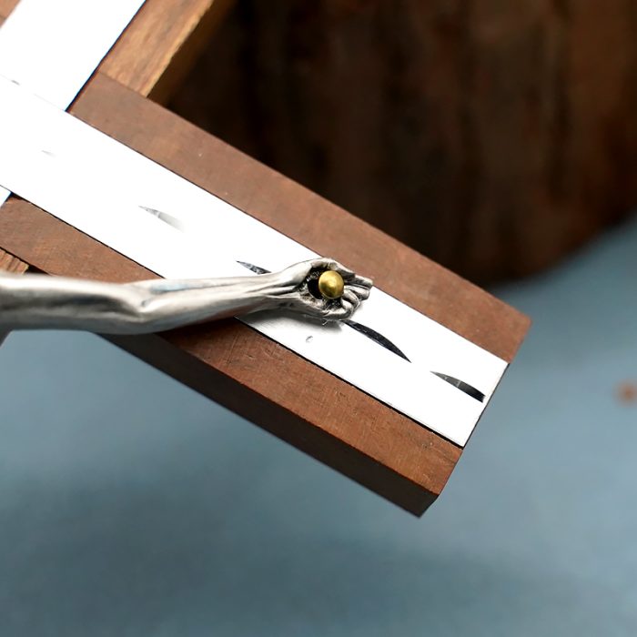 十字架-基督-胡桃木-20.3x11cm Catholic religious art