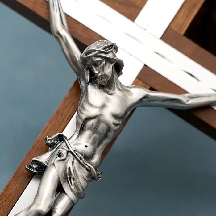 十字架-基督-胡桃木-20.3x11cm Catholic religious art