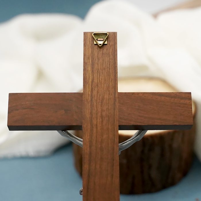 十字架-基督-胡桃木-20.3x11cm Catholic religious art