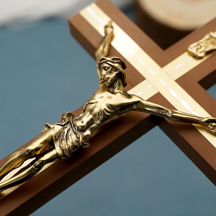 十字架-基督-胡桃木-25x13cm Catholic religious art