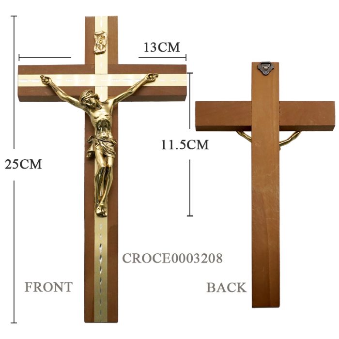 十字架-基督-胡桃木-25x13cm Catholic religious art