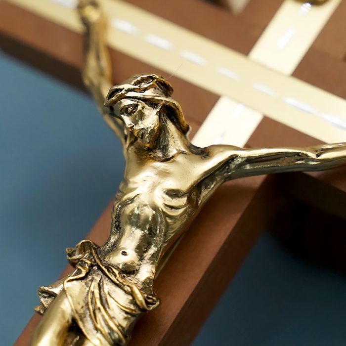 十字架-基督-胡桃木-25x13cm Catholic religious art