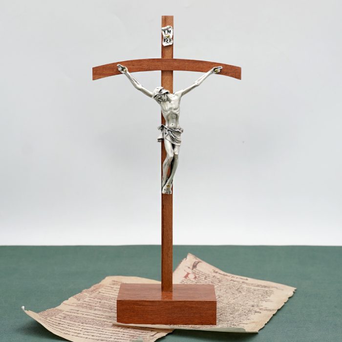 十字架-基督-巴花木镀银圣尸摆台-28x13cm Catholic religious art