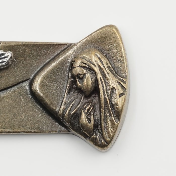 十字架-天主圣三-古铜色合金-13x8.7cm Catholic religious art