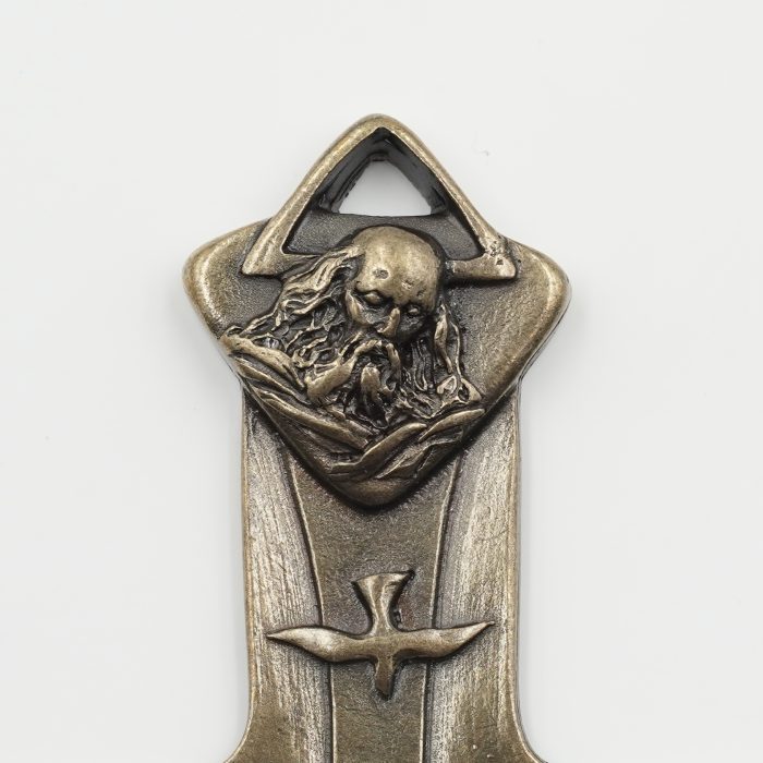 十字架-天主圣三-古铜色合金-13x8.7cm Catholic religious art