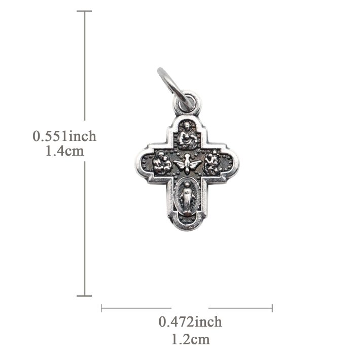 DIY十字架-加尔默罗-锌合金-1.4x1.3cm Catholic religious art