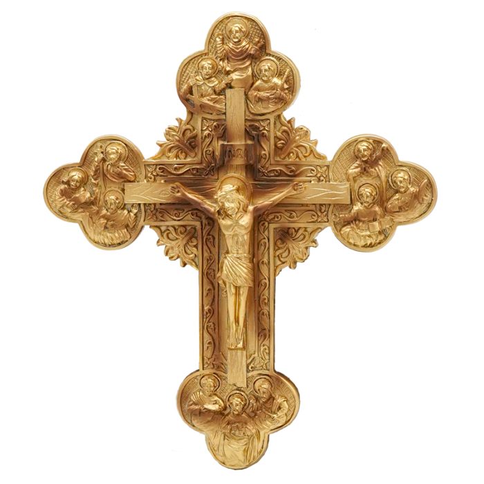 树脂十字架挂件手持-16x14cm Catholic religious art