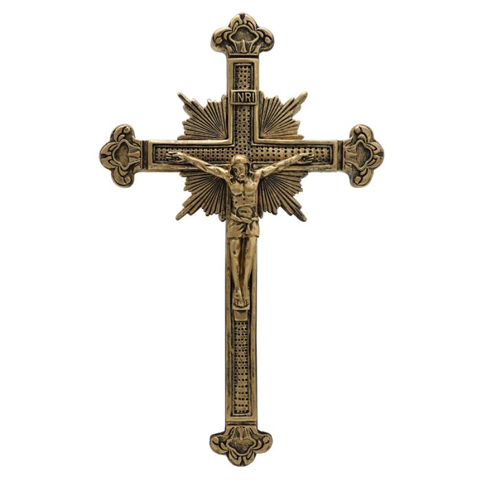 树脂十字架挂件手持-17.8x11cm Catholic religious art