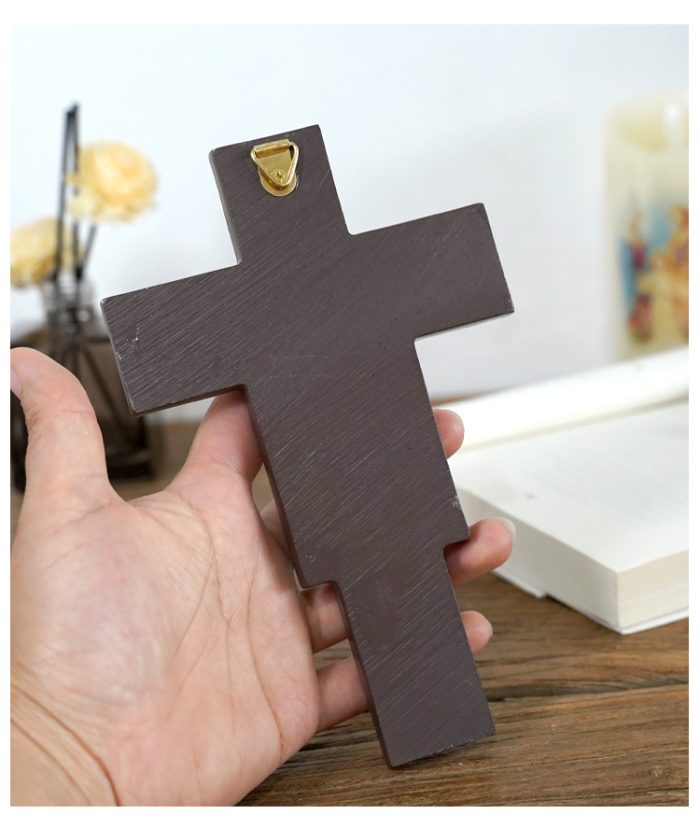 树脂十字架挂件手持-18x11.3cm Catholic religious art