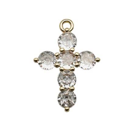 DIY十字架-大钻-黄铜-2.1x1.6cm