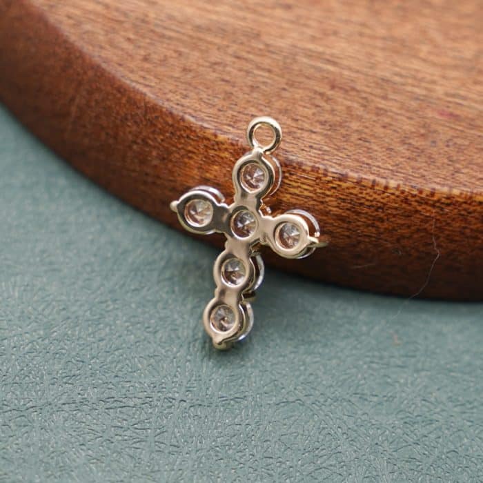 DIY十字架-大钻-黄铜-2.1x1.6cm Catholic religious art